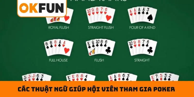 Các thuật ngữ giúp hội viên tham gia Poker dễ dàng hơn