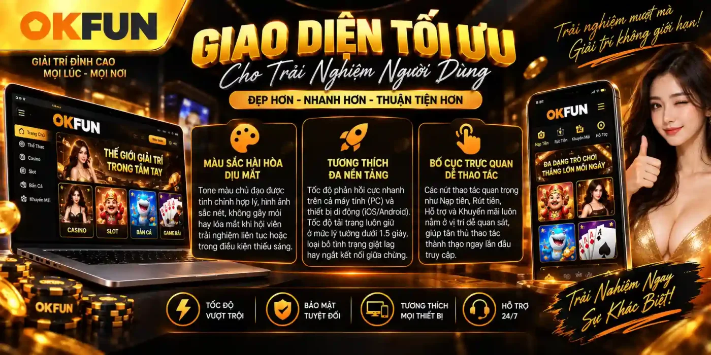 Giao Diện OKFUN Tối Ưu Cho Trải Nghiệm Người Dùng