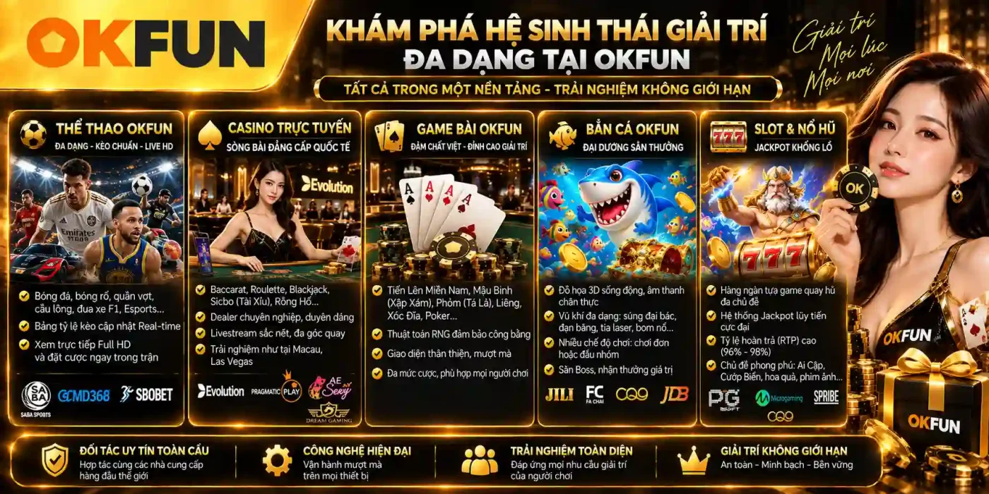 Khám Phá Hệ Sinh Thái Giải Trí Đa Dạng Tại OKFUN