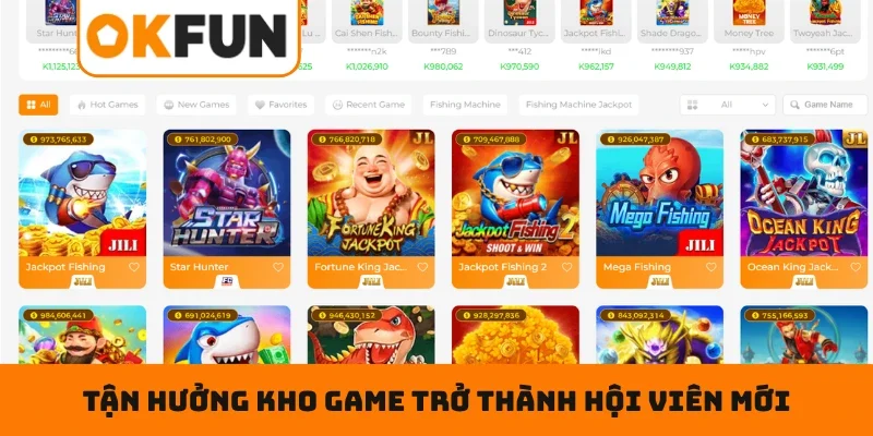 Tận hưởng kho game cực đại khi trở thành hội viên mới